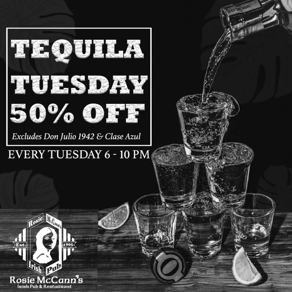 Tequila Tuesday 50% Off Banner - Santana Row